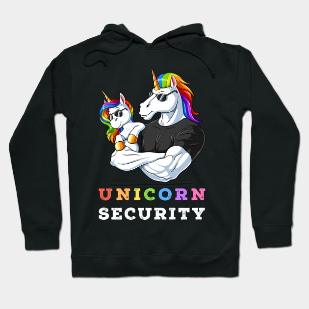 Unicorn Security Halloween Brother of the Birthday Girl Hoodie by wingsofrage